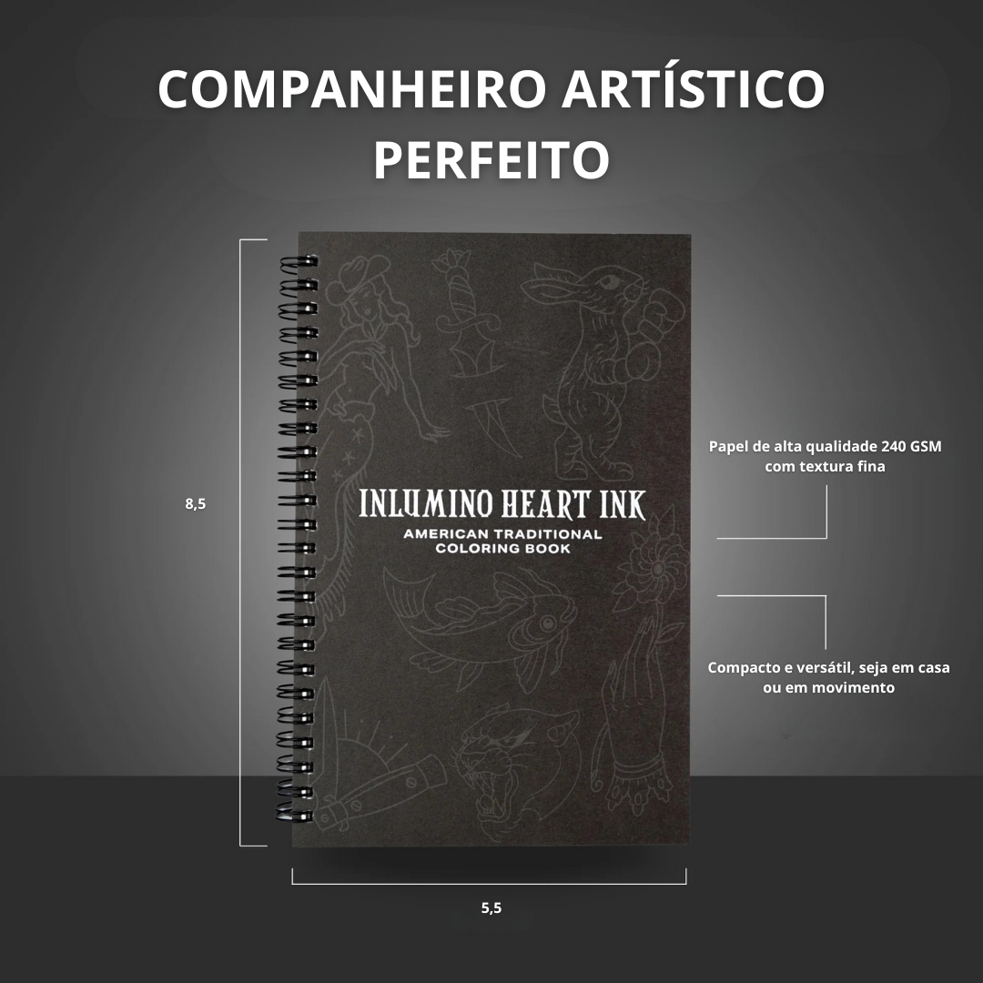 Livro de Colorir de Estilo Tradicional Americano